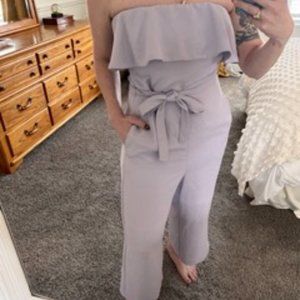 Babatonn Lilac Strapless Ruffle Jumpsuit size 4/6